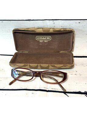 Coach Women's Glasses Passion Purple Frames 49-17-135 With Protective Case